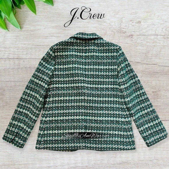 J.Crew Collection NWOT blazer in teal textured Italian Jacquard *shop@iamwarrior - Picture 6 of 13